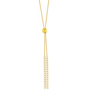 Gargantilha em Ouro 18K Gravata com Zircônias Swarovski - AU2543
