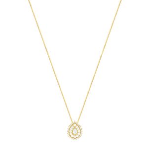 Gargantilha em Ouro 18K Gota com Zircônias - AU4083