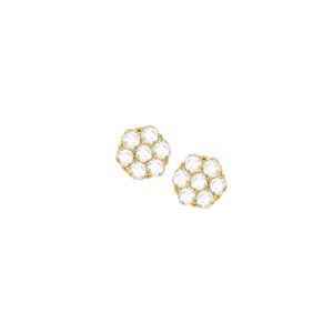 Brinco em Ouro 18K Flor com Diamantes - AU4093