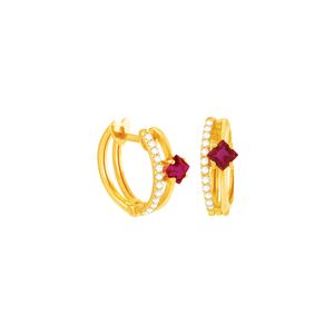 Brinco em Ouro 18K com Zircônia Losango - AU4096