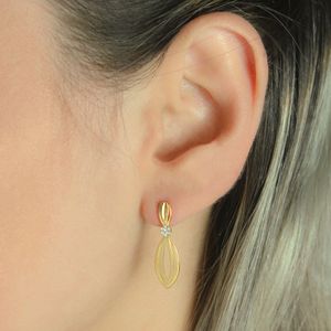 Brinco em Ouro 18K com Diamantes - AU1879