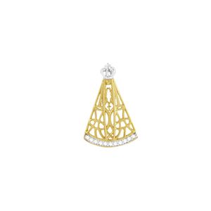 Pingente em Ouro 18K Nossa Senhora Aparecida - AU4105
