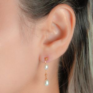 Brinco em Ouro 18K com Pérolas - AU2040
