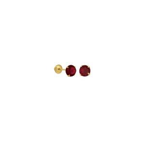 Brinco Infantil em Ouro 18K com Zircônia 4MM - AU4392