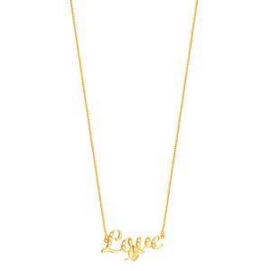 Gargantilha em Ouro 18K Love com Diamantes - AU4490