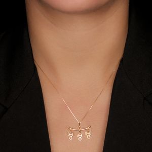 Pingente em Ouro 18K Meninas - AU2195