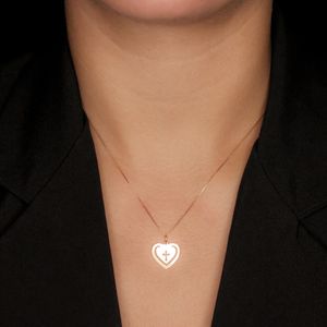 Pingente em Ouro 18K Coração com Cruz - AU3304