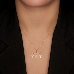 Pingente em Ouro 18K Meninas e Menino - AU2193