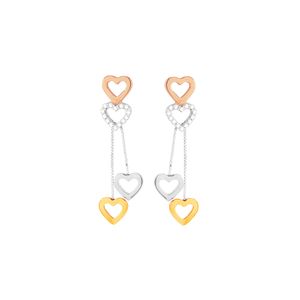 Brinco em Ouro 18K Tricolor com Diamantes - AU4609