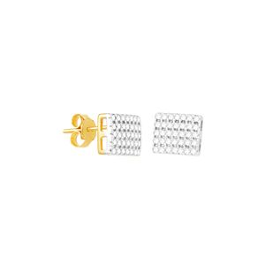 Brinco em Ouro 18K Pavê de Zircônias - AU4620