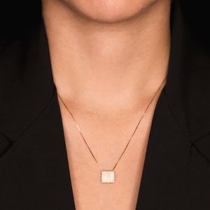 Gargantilha em Ouro 18K Pavê com Zircônias - AU4525