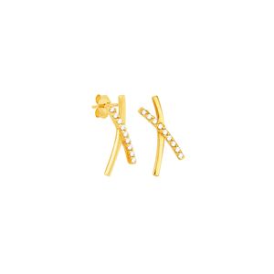 Brinco Ouro 18K com Diamantes - AU1700
