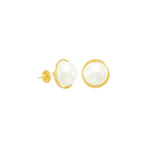 Brinco em Ouro 18K Pérola Rococó - AU4659