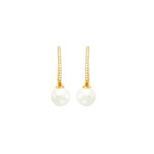 Brinco em Ouro 18K com Pérola e Diamantes - AU4667