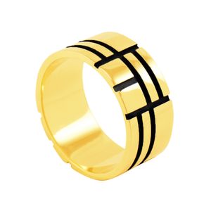 Anel Masculino em Ouro 18K Trabalhado em Ródio - AU3995