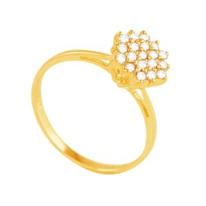 Anel em Ouro 18K Pavê com Diamantes - AU3922