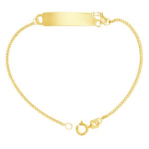 Pulseira Infantil em Ouro 18K Placa com Menina - AU4789