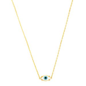 Gargantilha em Ouro 18K Olho Grego - AU4908