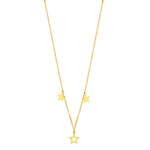 Gargantilha em Ouro 18K Estrelas - AU4931