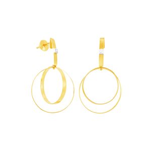 Brinco em Ouro 18K Argolas e Diamante - AU4938