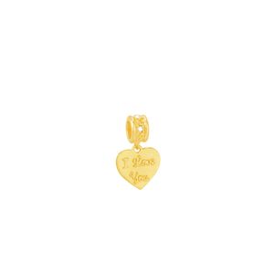 Pingente em Ouro 18k Coração com Diamante Linha Hair - AU5046