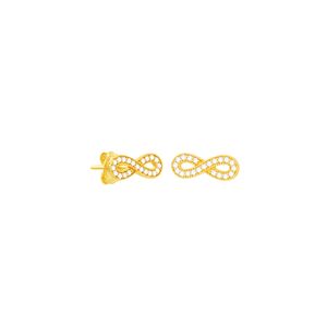 Brinco em Ouro 18K Infinito com Zircônias - AU5228