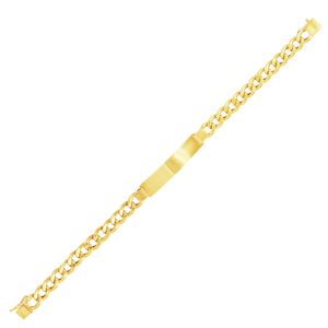 Pulseira em Ouro 18K Placa com Elos Grumet - AU5260