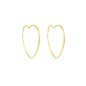 Brinco em Ouro 18K Argola Coração  - AU5348