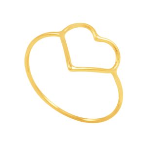Anel em Ouro 18K Coração Vazado - AU5167
