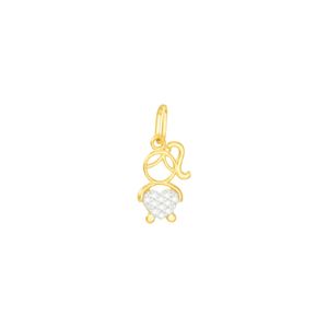 Pingente em Ouro 18K Menina e Coração - AU5376