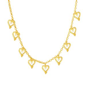 Gargantilha Choker em Ouro 18K Corações - AU5428
