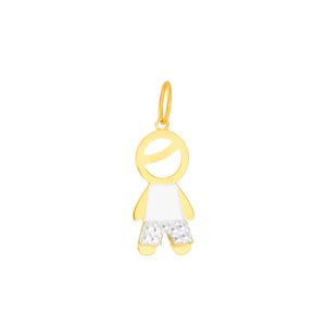 Pingente em Ouro 18K Menino Bicolor - AU5475