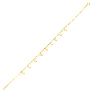 Pulseira em Ouro 18K Meia Lua - AU5491