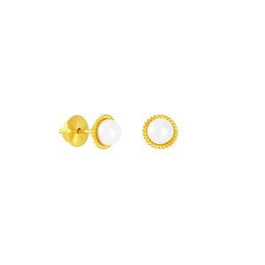 Brinco em Ouro 18K Pérola 5 MM - AU5588