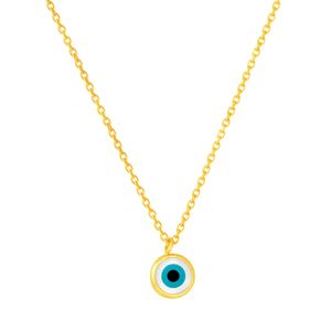 Gargantilha em Ouro 18K Olho Grego - AU5708