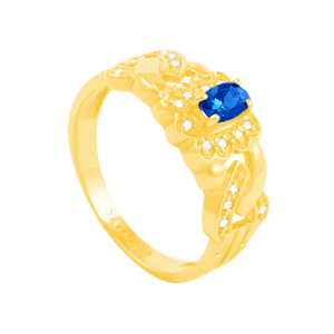 Anel de Formatura em Ouro 18K com Zircônias - AU4356