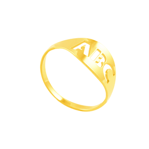 Anel Infantil em Ouro 18K com ABC - AU3365