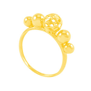 Anel em Ouro 18K com Bolinhas - AU4920