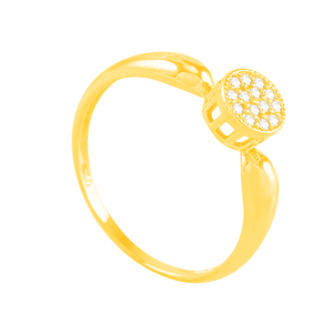 Anel em Ouro 18K Pavê com Diamantes - AU4542