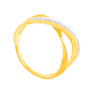 Anel em Ouro 18K Bicolor com Diamantes - AU4538