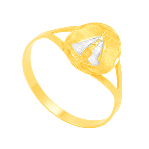 Anel em Ouro 18K Nossa Senhora Bicolor - AU4258