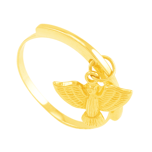 Anel em Ouro 18K com Divino Pendurado - AU4253