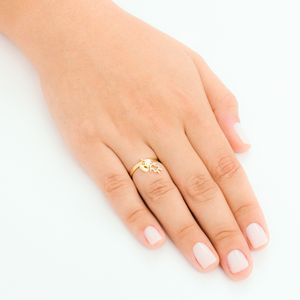 Anel em Ouro 18K Menina e Coração - AU4128