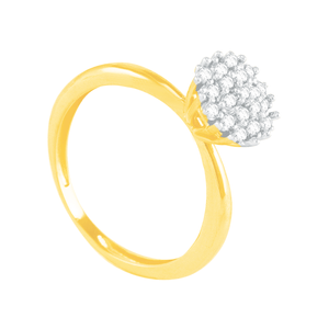 Anel em Ouro 18K Chuveiro com Zircônia - AU4020