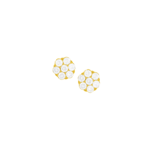 Brinco em Ouro 18K Flor com Zircônias - AU5423