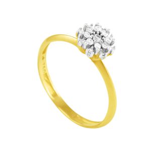Anel em Ouro 18K Chuveiro com Diamantes - AU1032