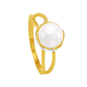 Anel em Ouro 18K com Pérola e Diamantes - AU4724