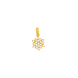 Pingente em Ouro 18k  Flor com Zircônias - AU5731