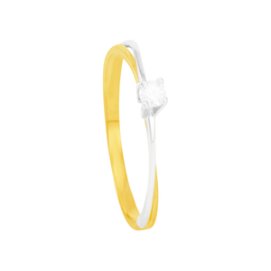 Anel Solitário em Ouro 18K com Diamante - AU4456