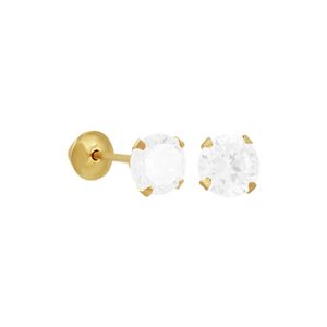 Brinco em Ouro 18K com Zircônia 4MM - AU3266